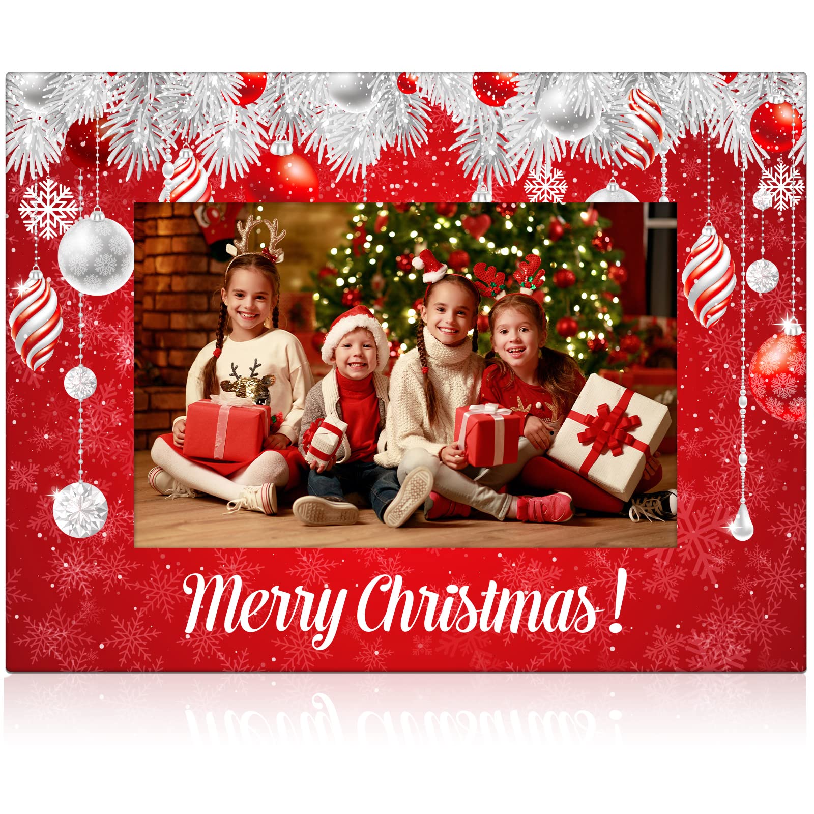 Photo 1 of ****SIMILAR PRODUCT*** party greeting Christmas Picture Frame 4x6 Christmas Ceramic Photo Frame Decorations Holiday Christmas Xmas Gifts Vertically or Horizontally Suitable for Desktop Use (Christmas Ball)