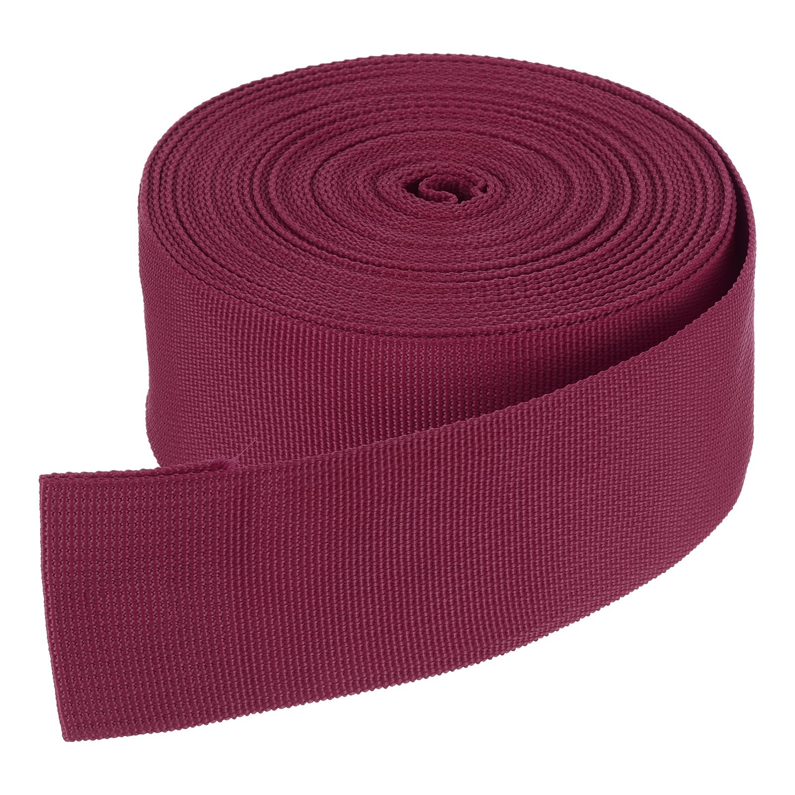 DMiotech 10 Yard x 2 Inch Width Nylon Webbing Strap Poly Flat Webbing Strapping for DIY Craft Backpack Strapping, Sewing, Outdoor Gear Repair, Burgundy