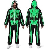 Spooktacular Creations Halloween Skeleton Costume, Adult Skeleton Costume, Skull Jumpsuit for Halloween Cosplay Party