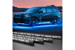 HONALIA Led Lights for Car Exterior, Underglow Kit for Truck, SUV, Golf Cart, Boat, Under Car Lights with RGB Multi Color Music Mode Smart Life APP, Underglow Lights, DC 12V