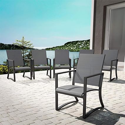 Amazon Com Cosco Outdoor Living 88681lgce Cosco Outdoor Furniture Dining Chairs Charcoal Garden Outdoor