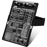 Feifeiya Aluminum Pilot Kneeboard Vfr Aviation, 9.61 x 6.42 Inch, Black | Aviation Kneeboard Pilots with Pen Holder and Elastic Strap for Pilots Writing Gifts