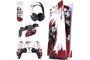 PlayVital for ps5 Skin - Disc Edition Full Set Vinyl Decal Sticker, Cover Skin Accessories for ps5 Controller & Charging Stat