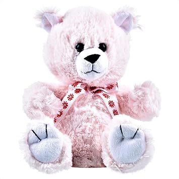 Bliss Kids Soft Hug-Gable Silky, Nice to Hold Teddy Bear (Pink)