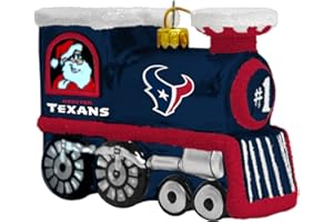 NFL Blown Glass Train Ornament