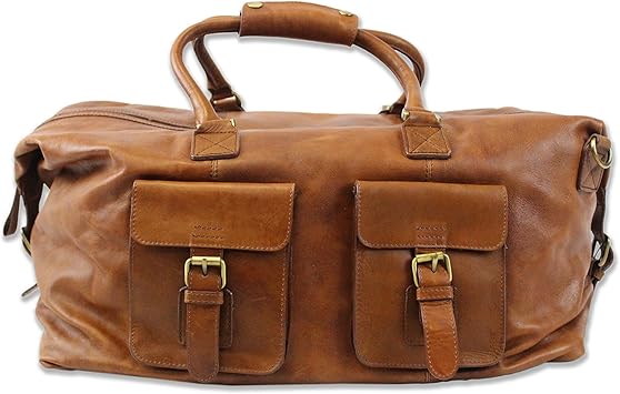 amazon leather duffle bag