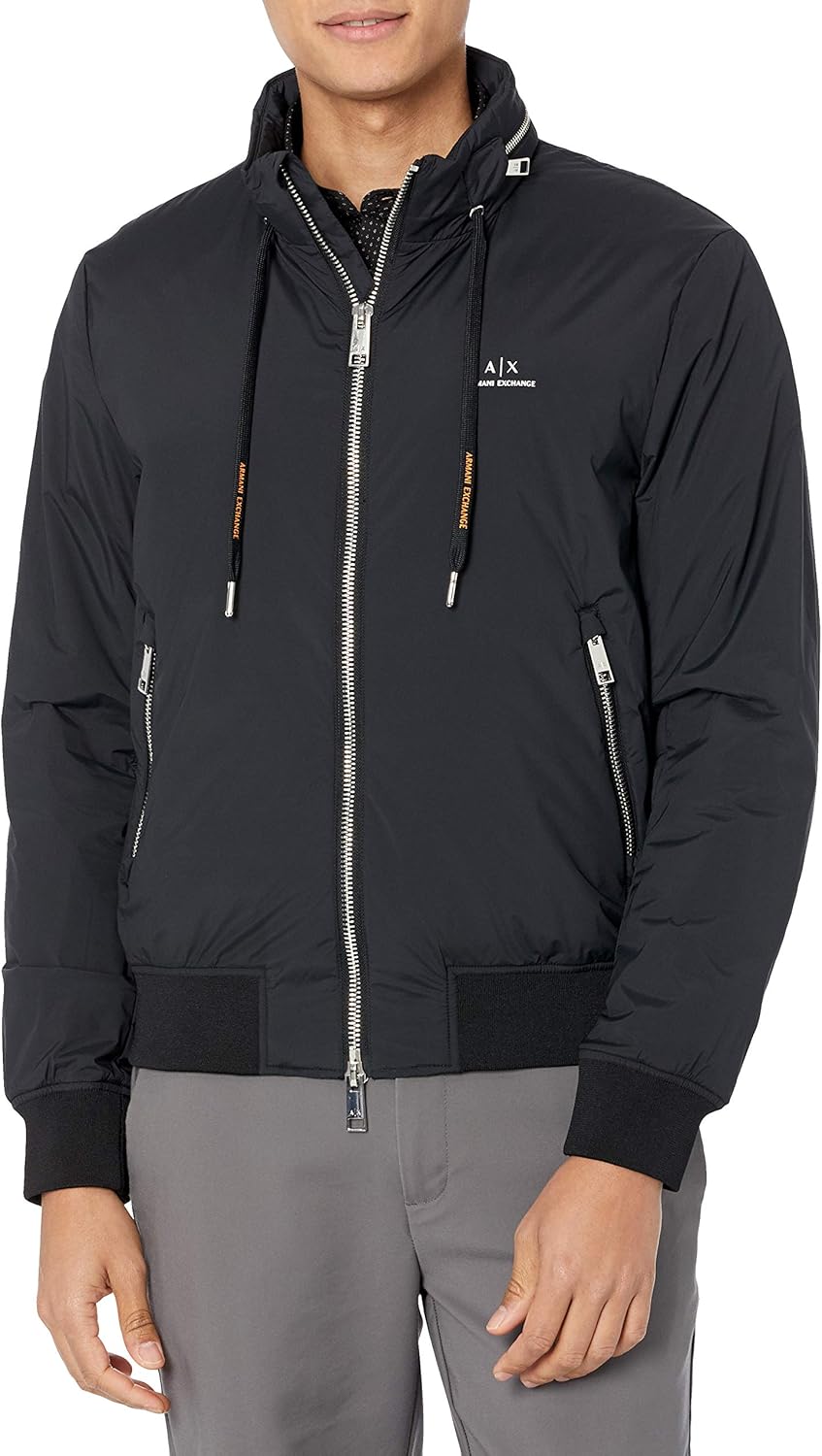 Armani Exchange Men's Ax Zip Up Blouson Jacket Amazon.co.uk Clothing