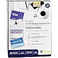 C-Line Name Badge Kit with Inserts, Top Load, 3-1/2" x 2-1/4", Clear, Combo Clip/Pin, Box of 50 (95723), White