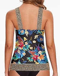 Aqua Eve Tankini Tops for Women Swimwear Top Only