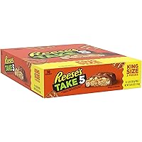 REESE'S TAKE5 Peanut Butter Milk Chocolate King Size Candy Bar, 2.25 Ounce (Pack of 18)