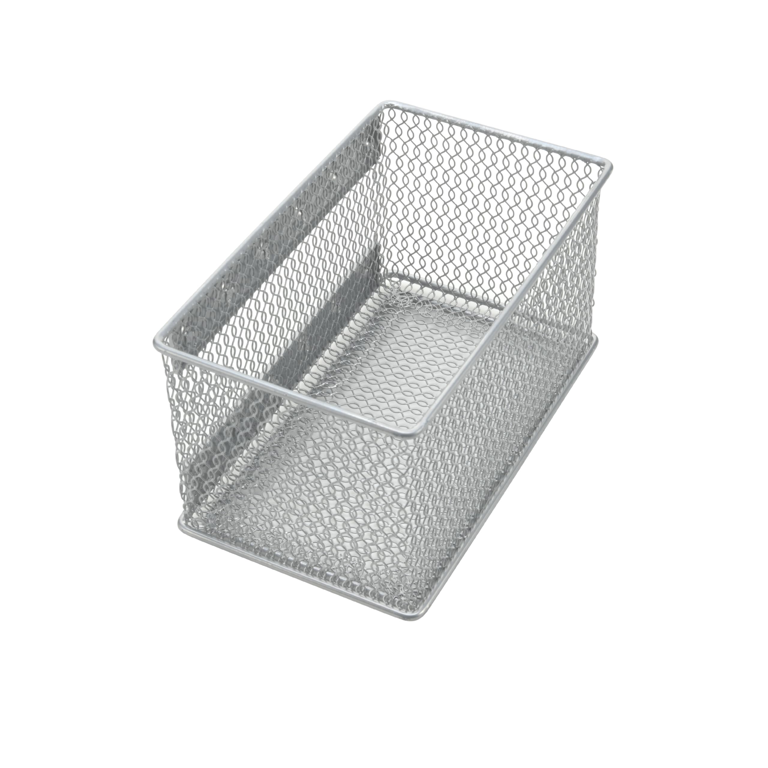 Ybmhome Wire Mesh Magnetic Storage Basket, Trash Caddy, Container, Desk Tray, Office Supply Organiser Silver for Refrigerator/Microwave Oven or Magnetic Surface in Kitchen or Office 2457 (1, Medium)