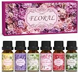 Salubrito Essential Oils Set 6x10ml Floral Diffuser Jasmine Lavender Rose