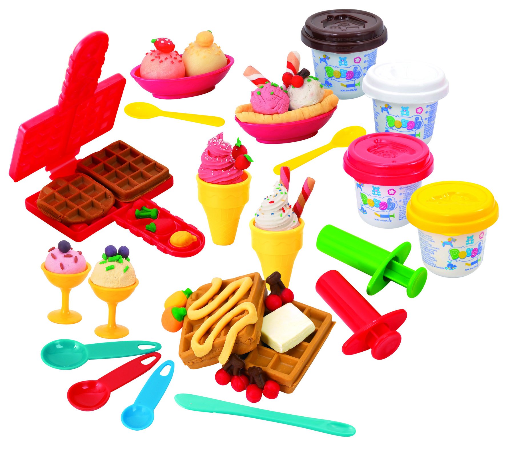 Playgo Waffles Ice Cream Clay Dough Buy Online In Maldives At Maldives Desertcart Com Productid 6033403