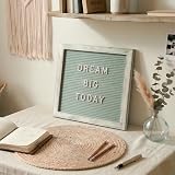C Crystal Lemon Rustic Turquoise Letter Board 25x25cm 336 Letters view 7