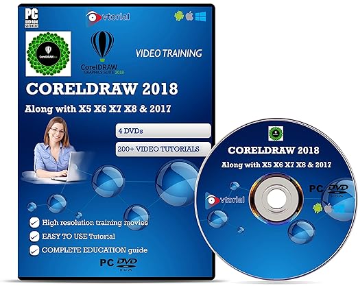 Corel Draw 2019 Training In 4 Dvds 200 Videos Of Computer Software Tutorials For Professionals Along With Corel Draw X5 X6 X7 X8 2017 Amazon In Software