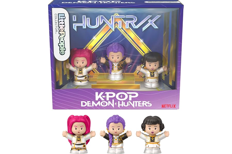 Little People Collector Kpop Demon Hunters: HUNTR/X Special Edition Set for Movie Fans, 3 Figures in a Display Package