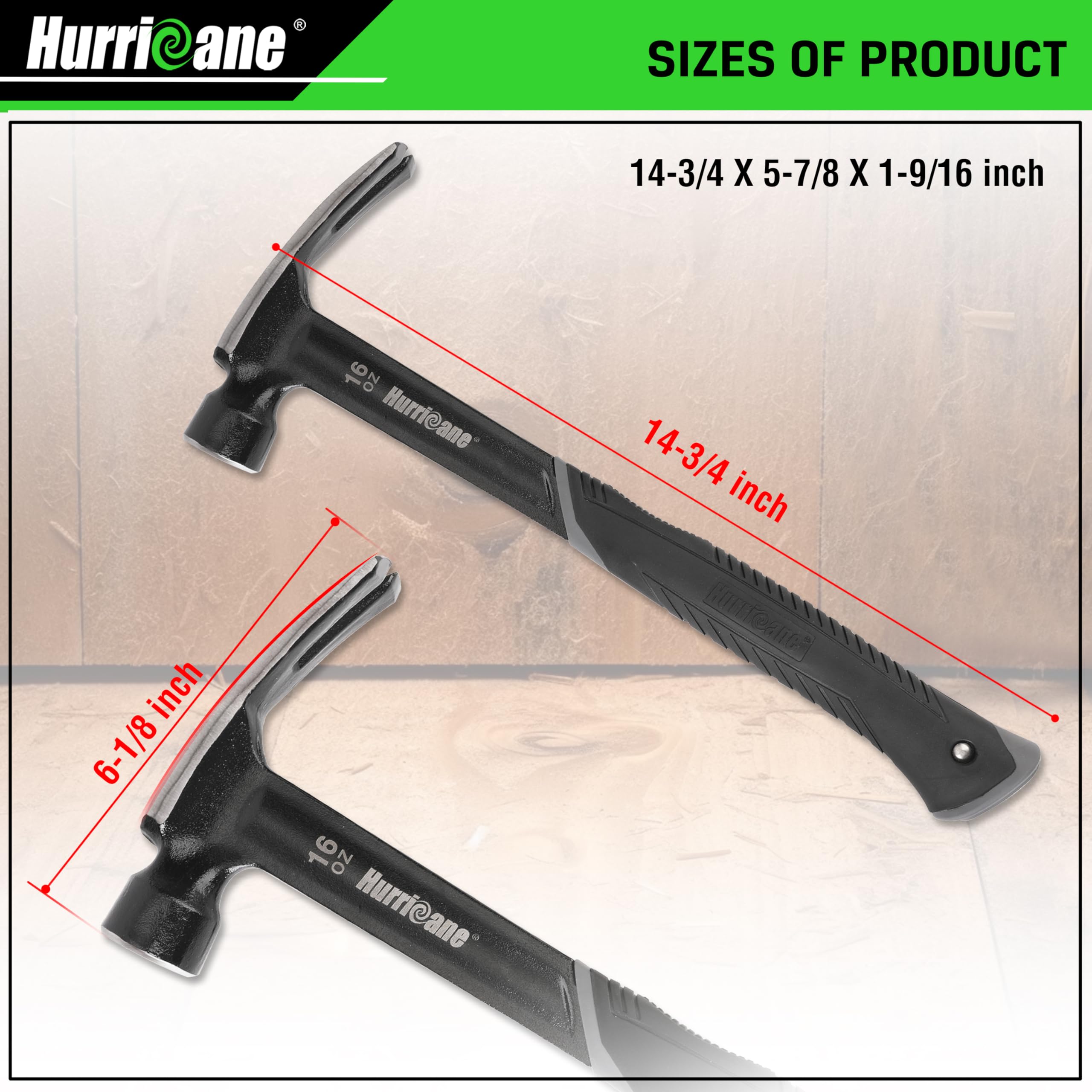Magna Rip Claw Mua HURRICANE 16 oz Claw Hammer, Straight Rip Claw with Magnetic Nail ...