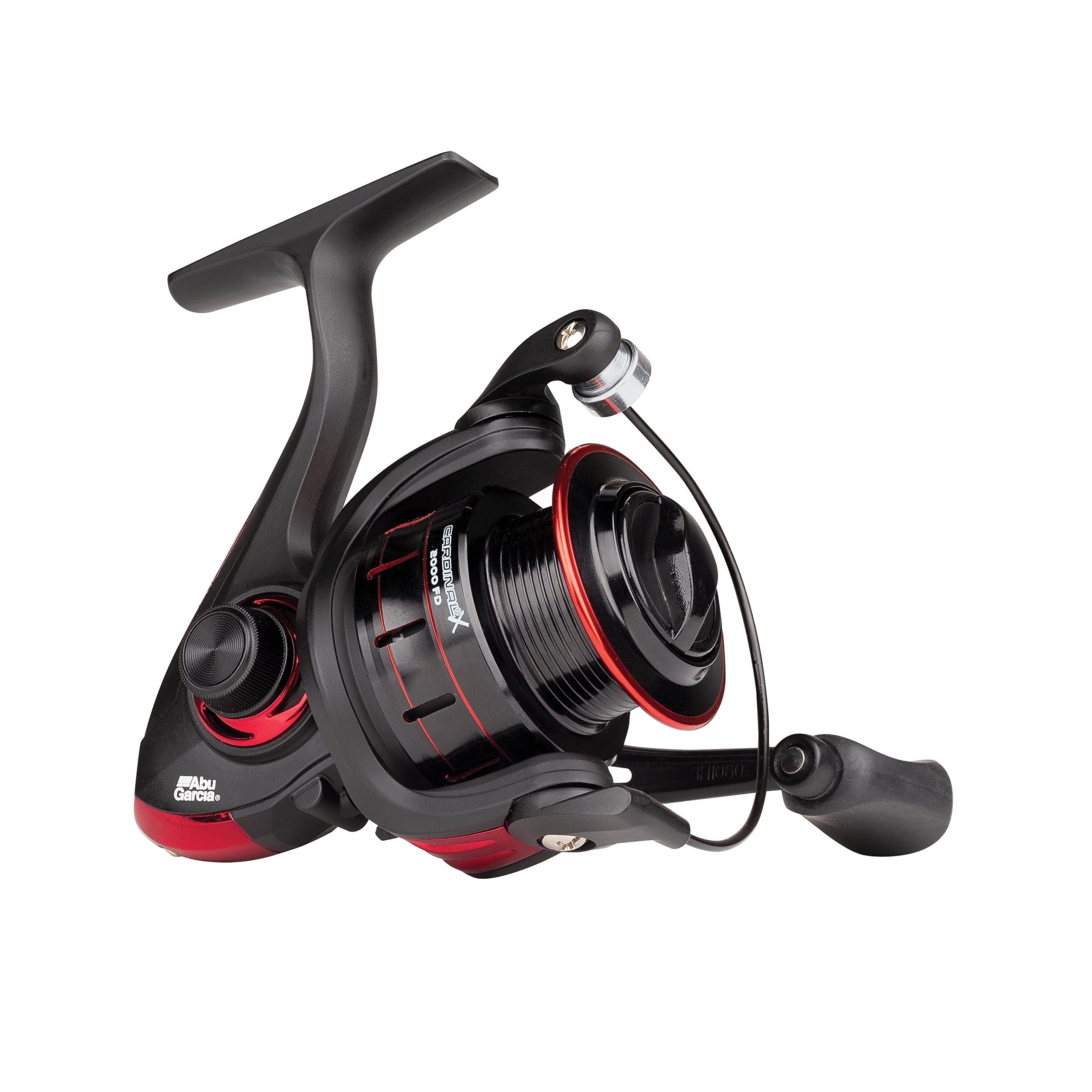 Abu Garcia Cardinal X Allround Spinning Reel, Fishing Free Spool Freshwater Reel for Predator Lure Fishing - Trout, Perch, Pike, Salmon, Robust and lightweight, Black and Red Aluminium Multiple Sizes