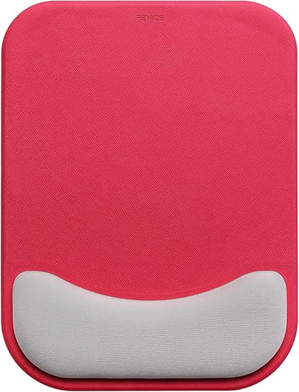 Amazon デザイナーズ Fenice リストレスト付きマウスパッド 長寿命 耐摩耗 快適な低反発マウスパッド 疲労軽減 柔軟 手首サポート 滑り止め プレミアム Pu レザー 257mm W 192mm H ピンク Fenice フェニーチェ マウスパッド 通販