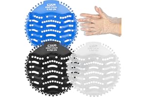 LVAP Urinal Screen Deodorizer (24 Pack) Odor Protection for Toilets in Office, Schools, Restaurants Bathroom, 3 Colors Anti-Splash - 24 Urinal Cakes + 24 Free Gloves