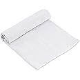 ZXIIXZ White Linen Needlework Fabric, (59In x 19In) Large Size Linen Fabric Cloth Linen Fabric for Making Garment Craft Upholstery Flower Pot Decoration