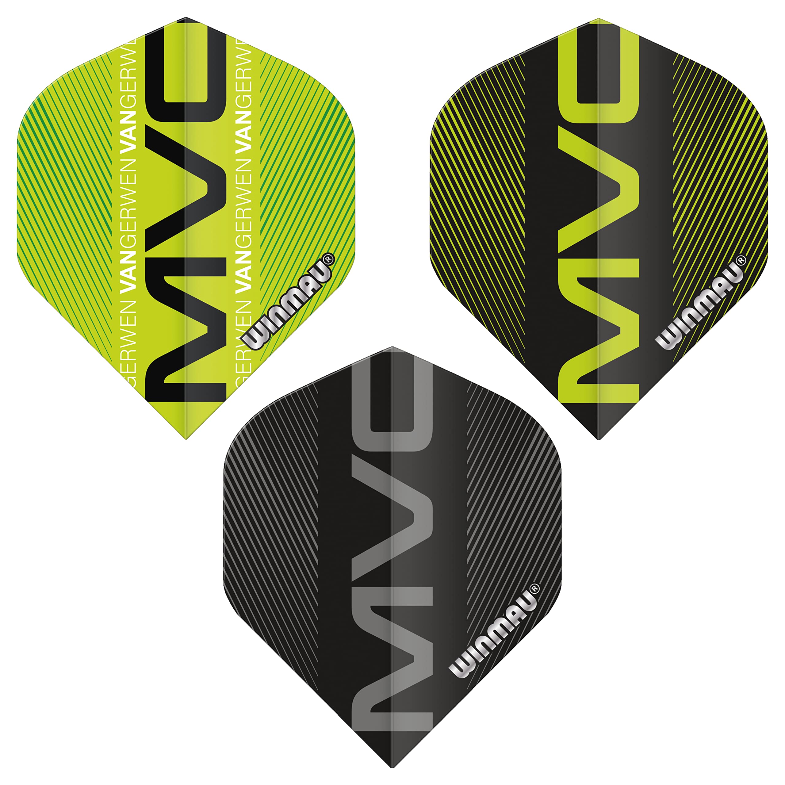 WINMAU Michael Van Gerwen Specialist Player Design Darts Flight Pack - 3 Sets Per pack (9 flights in total)