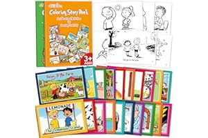 chiazllta 80 Pack Story Coloring Books Mini Coloring Story Book Bulk Leveled Early Guided Reading First Grade for Toddler Pre