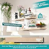 Yeabett Shelf Brackets 4 Pack Right Angle Floating Shelf Brackets 15cm 70kg view 3