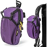 HIKEMAN Backpack Shoulder Strap Pouch - Smartphone Strap Pack,Waterproof Backpack Strap Pocket Attachment Bag for Hikers,Small Crossbody Bag Waist Pack for Sports Hiking Camping(Purple)
