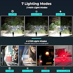 AURASEASON Rechargeable Flashlights High