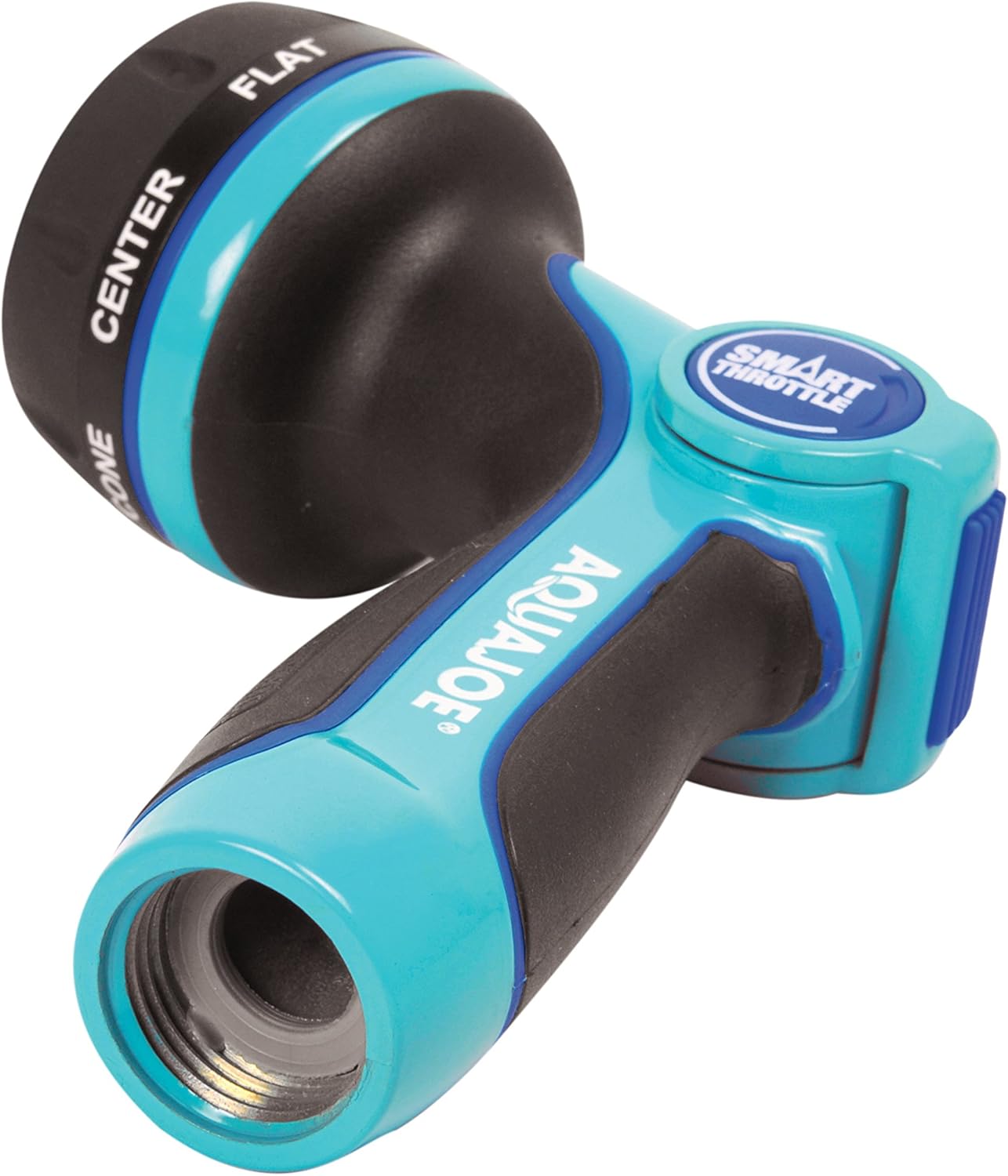 Aqua Joe AJHN102 Heavy Duty Indestructible Metal Multi Function Adjustable Hose Nozzle, w/Smart Throttle, w/ Smart Throttle : Garden & Outdoor