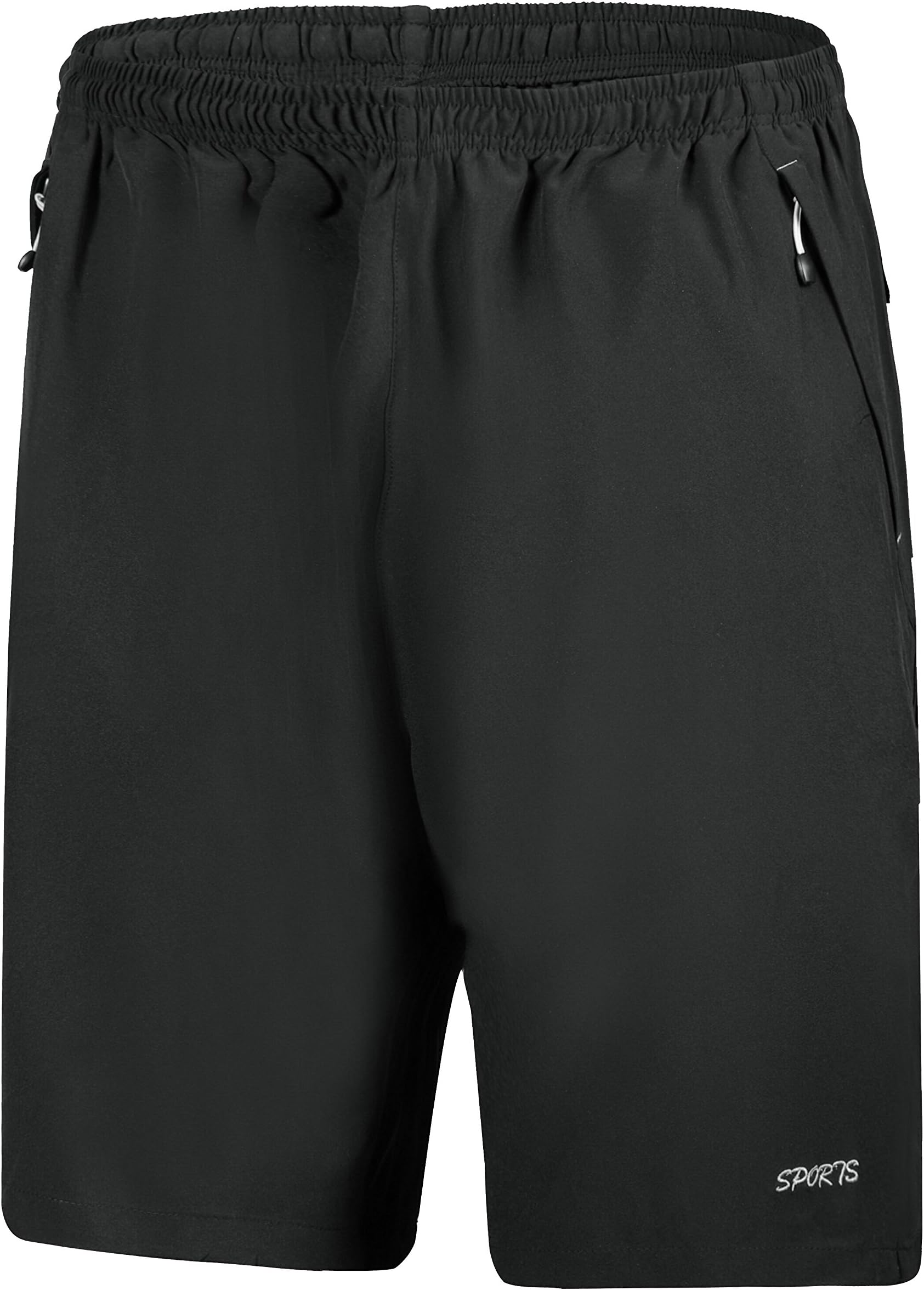 Men's Quick Dry Light Weight Athletic Outdoor Hiking Breathable Runing Workout Active Shorts with Zipper Pocket