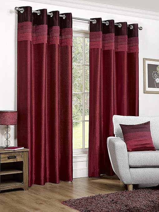 Hmb S Multi Tone Pintuck Stripe Layer Faux Silk Satin Shine Lined