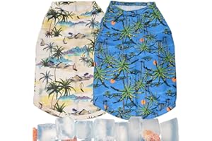Uadonile Dog Cooling Shirts, Small Dog ShirtsDog Clothes for Boy Girl Dogs, Dogs Cooling T-Shirts for Bichon, Scottle,Dog Summer Shirts, S, 2 Pcs