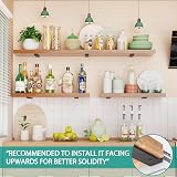 WELDUN 4 Pack Floating Shelf Brackets 30 cm Heavy Duty Black L Shaped view 3