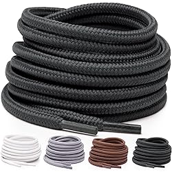 Miscly Round Shoelaces [1 Pair] 5/32″ Thick - For