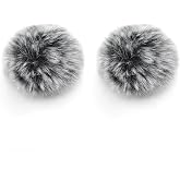 JCMOYUTY Windscreen for Hollyland Lark A1 Wireless Mini Microphone Deadcat Furry Cover, 2 Pack Grey Pop Filter Accessory