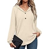 Bliwov Women Hoodies V Neck Drawstring Pullovers Workout Sweatshirts Fall Hooded Tops Fashion Sweaters Loose Fit