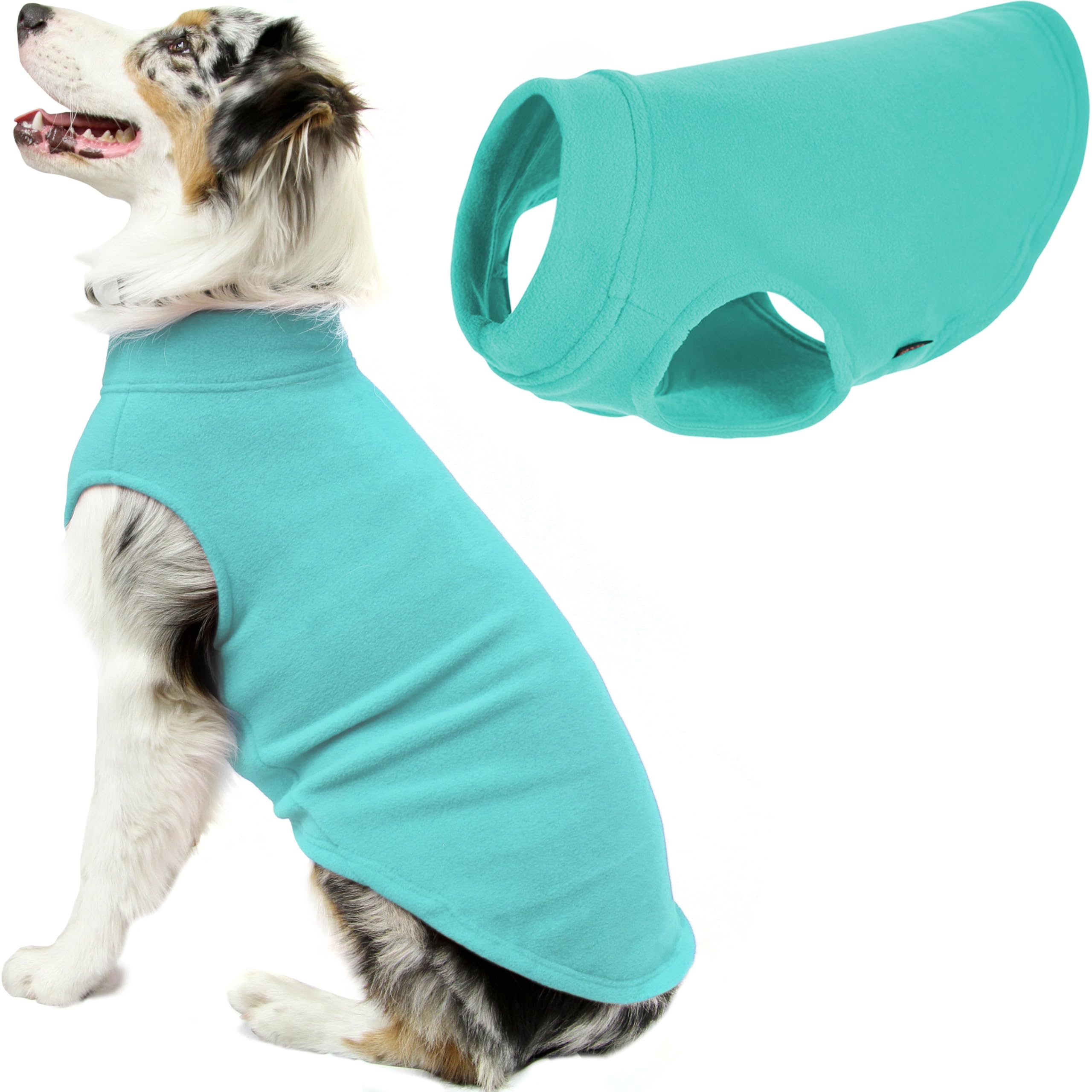 Gooby Stretch Fleece Pull Over Cold Weather Dog Vest, 6X-Large, Mint
