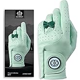 CLAPLEY Women’s Golf Glove – Premium Cabretta Leather with Magnetic Ball Marker, Breathable Design, Good Elasticity, Precious Gift for Golfers, Super Soft Feel, Left and Right Hand, Secure Fit