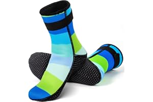 JNSTU Kids Water Socks 3mm, Neoprene Anti-Slip Sand Socks for Swimming Surfing Beach Diving Boots Water Sports, Keep Feet Warm and Safe
