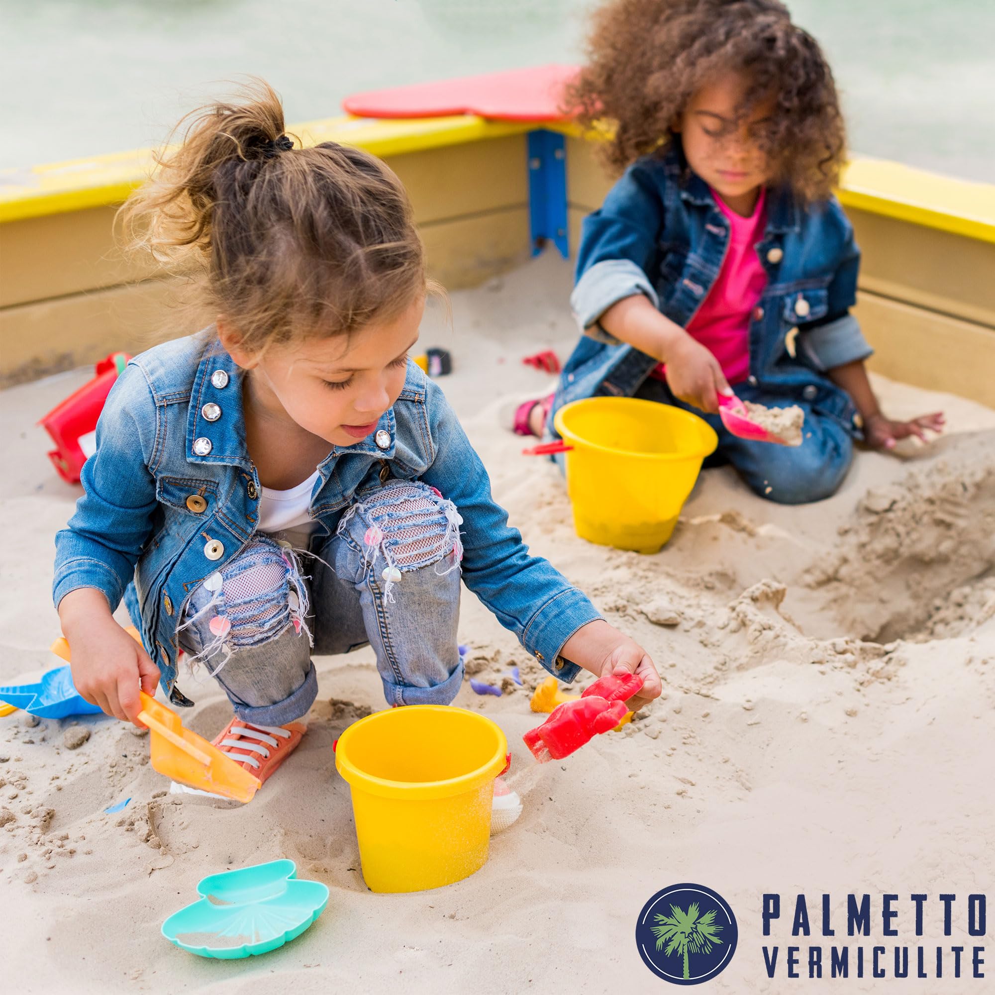 Palmetto Soft Play Sand, Clean & Low-Dust for Sensory Fun, Creme Colored, 50 lbs