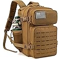 QT&QY 25L/35L/45L Military Tactical Backpack For Men Molle Daypack 3 Day Bug Out Bag Hiking Rucksack With Bottle Holder