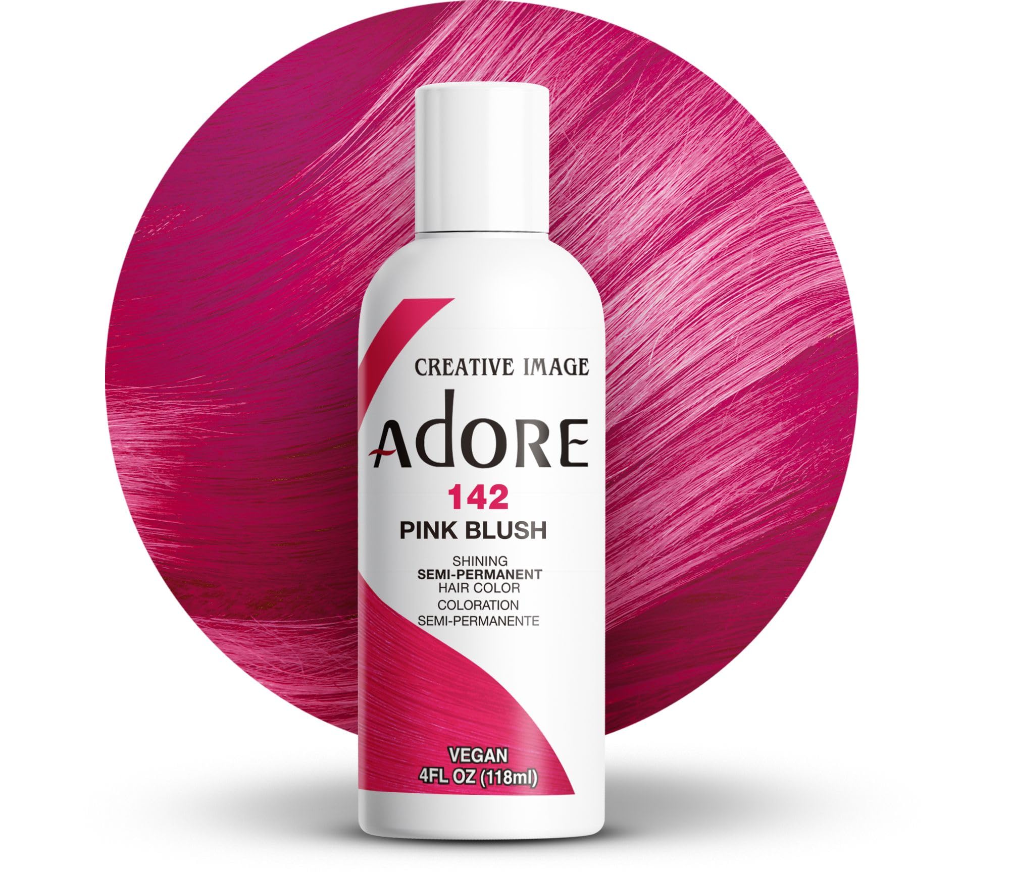 Adore Shining Semi Permanent Hair Colour, 142 Pink Blush