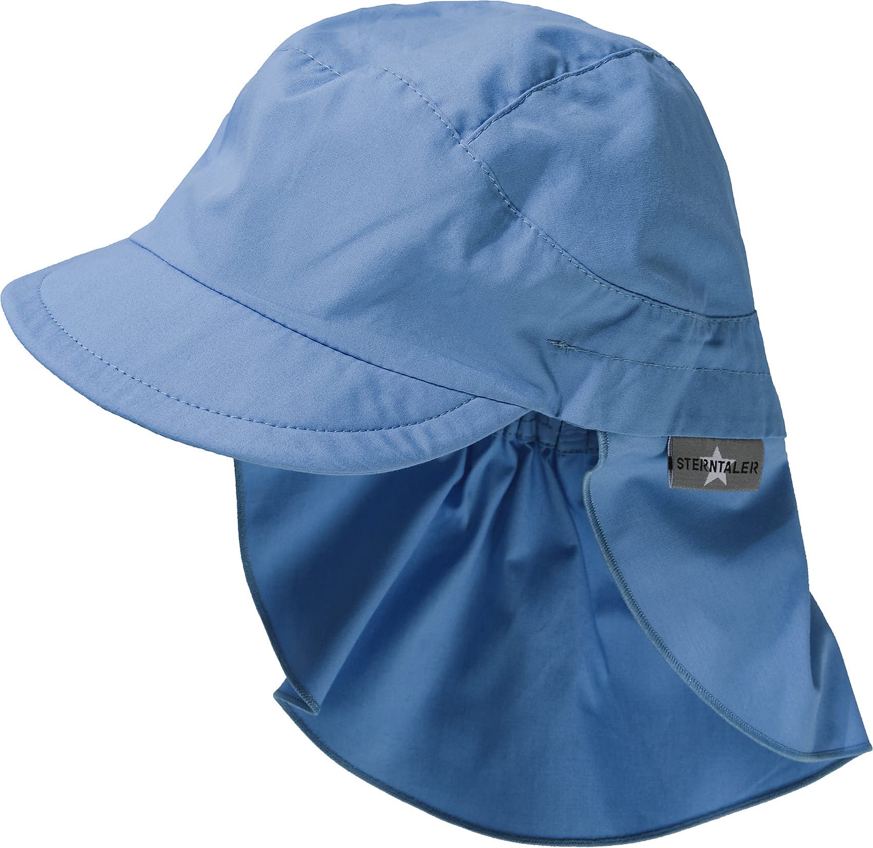 Sterntaler Boys' Hat with Visor and Neck Guard, Age: 12-18 Months, Size: 49, Blue Velvet