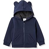 Amazon Essentials unisex-baby Sherpa Lined Full Zipper Hoodie