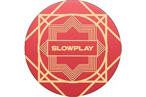 SLOWPLAY Nash Ceramic Poker Chips in Bulk, Casino Grade Ceramic 10-Gram Poker Chip for Texas Hold'em, 39mm Professional Chips Pack of 50 (Red)