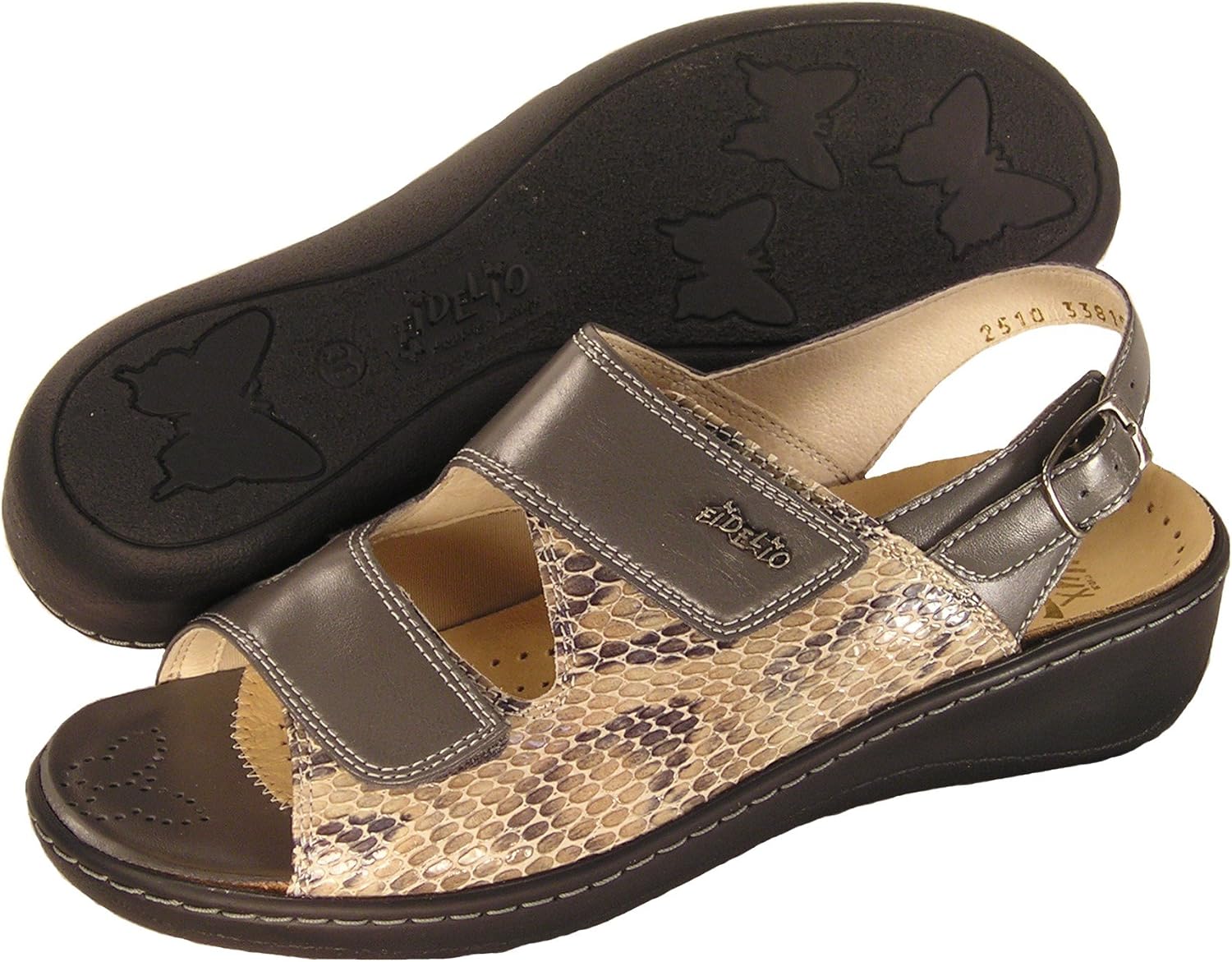 Fidelio Women's Hallux Fabia Bunion Relief Adjustable Sandal 33819 (Grey) (40 EU