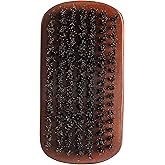 Diane medium firmness reinforced boar bristle, curved military style wave mens hair brush, d8175