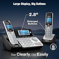 VTech 2-Line Cordless Phone for Small Business or